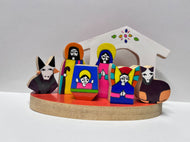 Presepe legno colorato (8 pezzi)