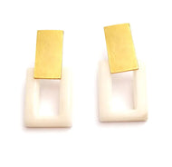 Orecchini Gaia bianco/oro