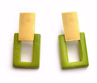 Orecchini Gaia kiwi/oro