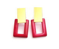 Orecchini Gaia fucsia/oro