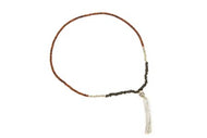 Collana BEADS in osso e nappina