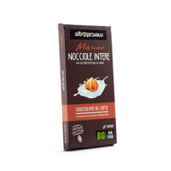CIOCCOLATO MASCAO AL LATTE CON NOCCIOLE INTERE - BIO | COD. 00000453 | 100 g
